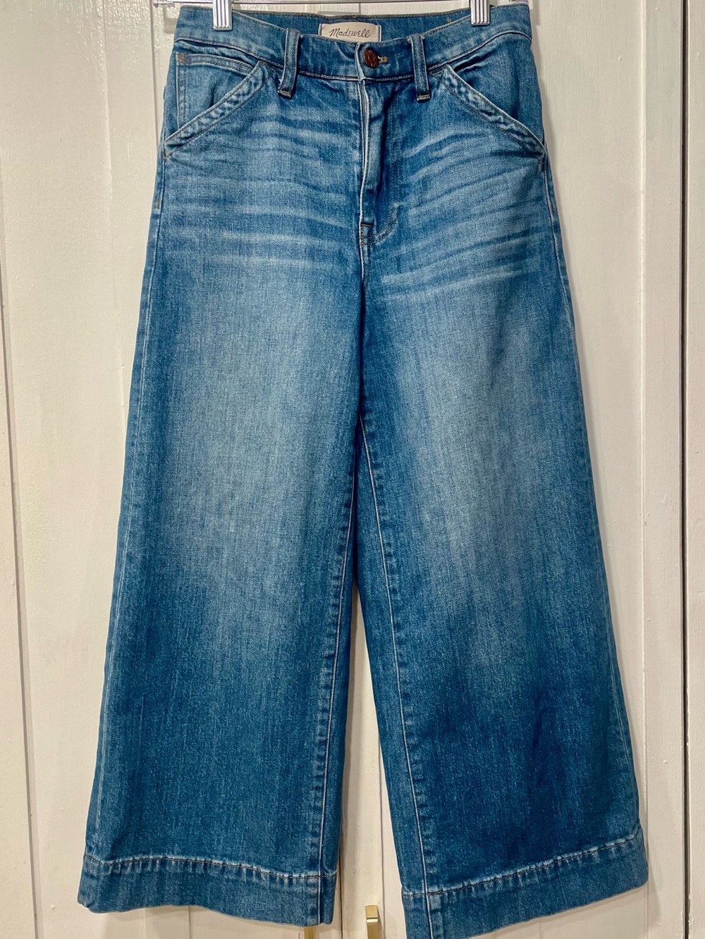 Madewell Wide-Leg Crop Jeans  High Rise Medium Blue Denim Size 26